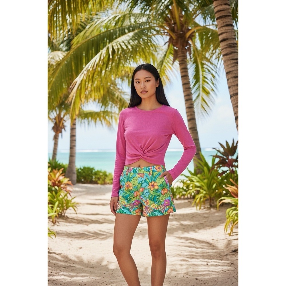 Lilly Pulitzer Luxletic Tarina‎ Shirt Long Sleeve Top Active Tee Pink New NWT XS